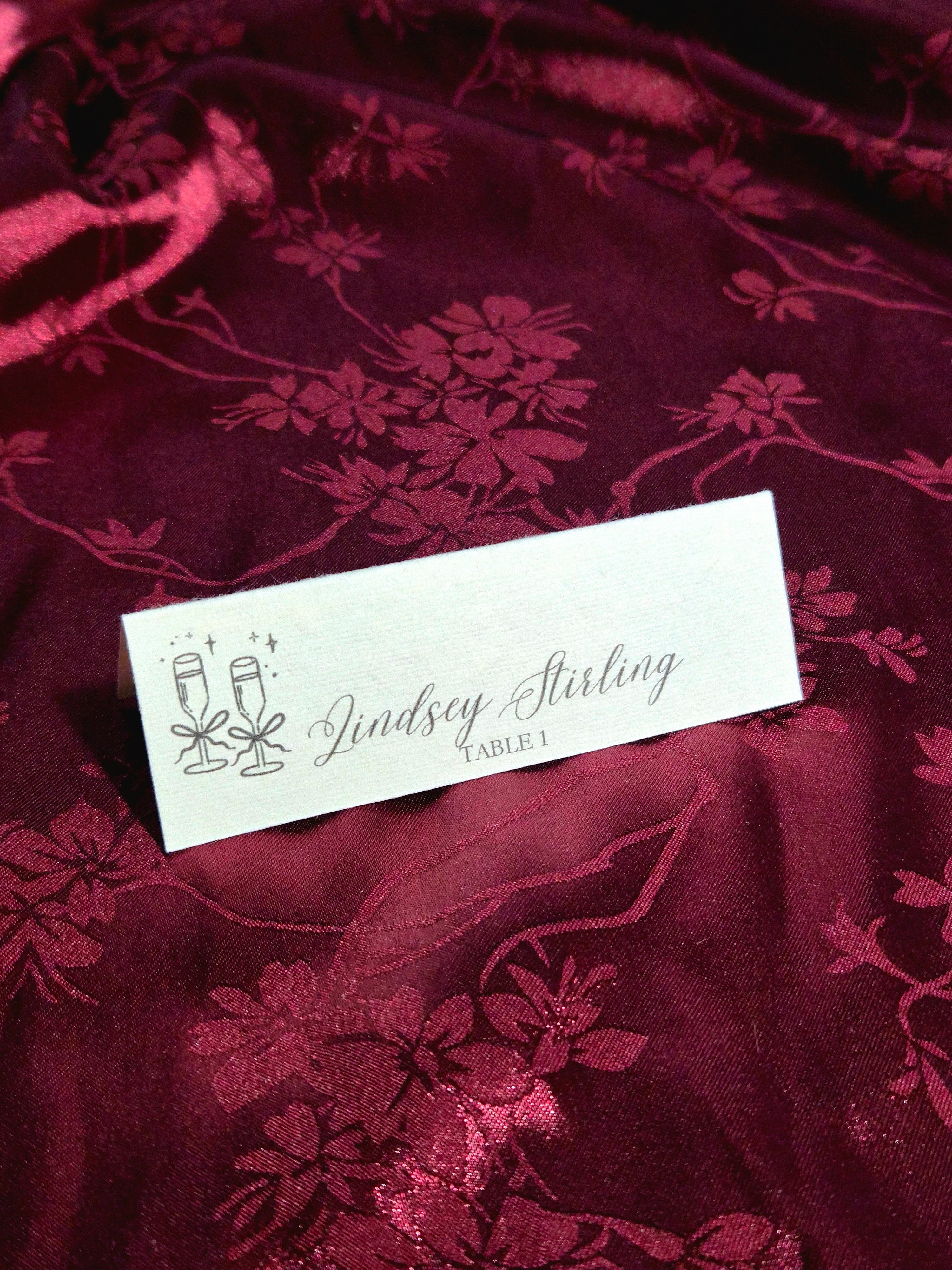 Bubbly - Name Cards