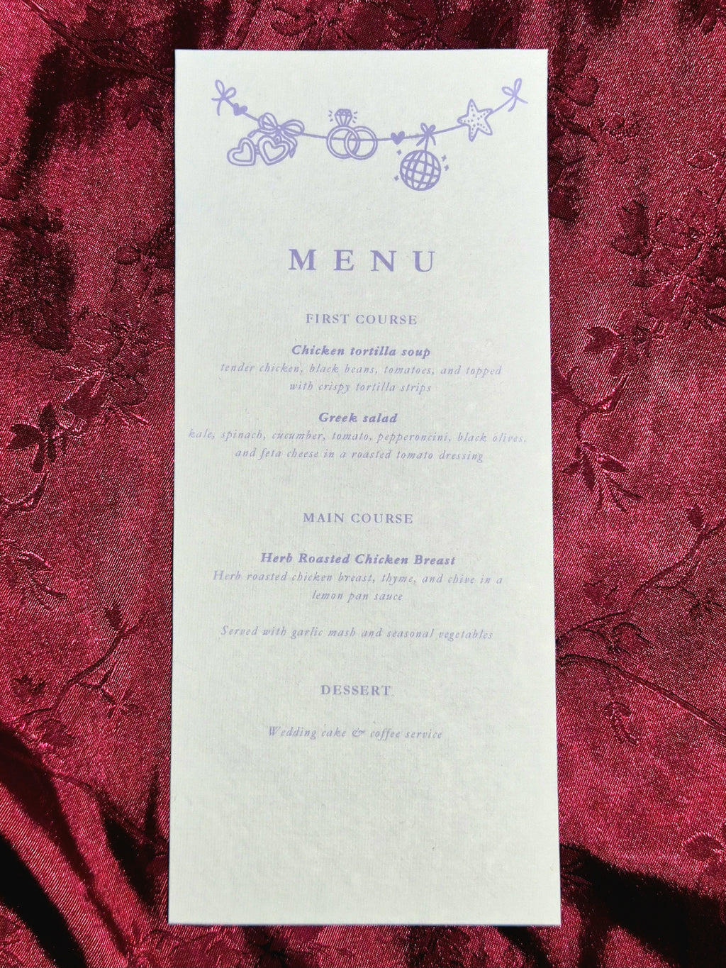 Disco - Table Menu