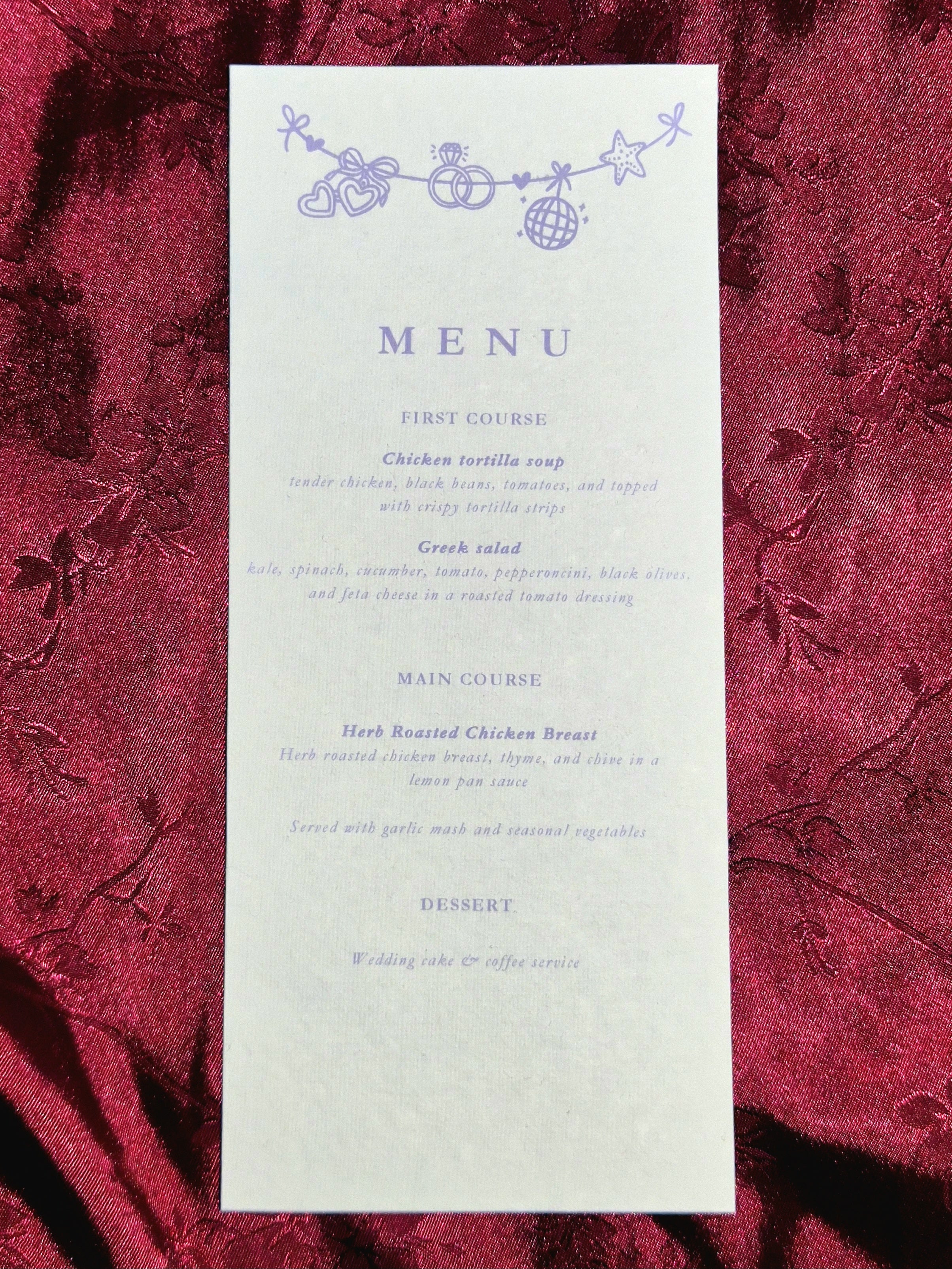 Disco - Table Menu