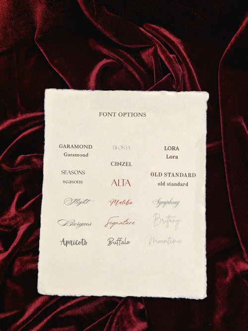 Bubbly - Table Menu